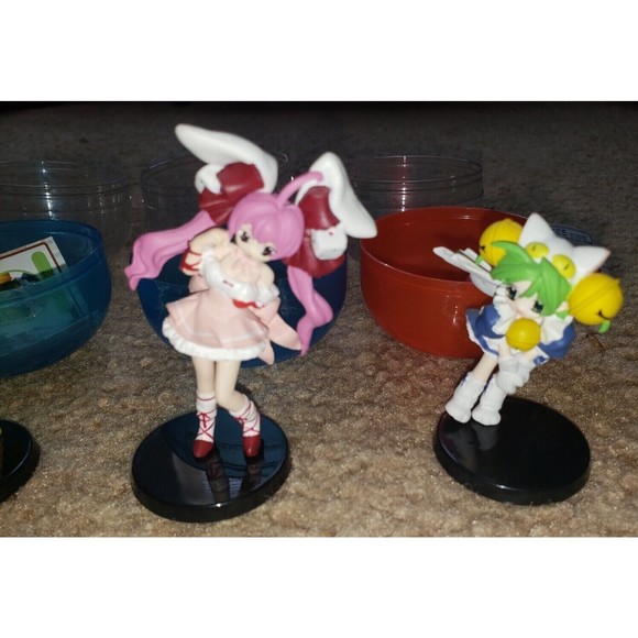 Di Gi Charat Complete lot of 4 figure Dejiko Usada Piyoko Puchiko Gashapon NIB - Picture 8 of 11